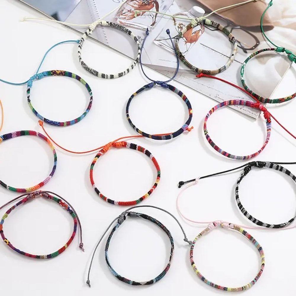 12 pc Braided Bracelet Set - Picture 4 of 5